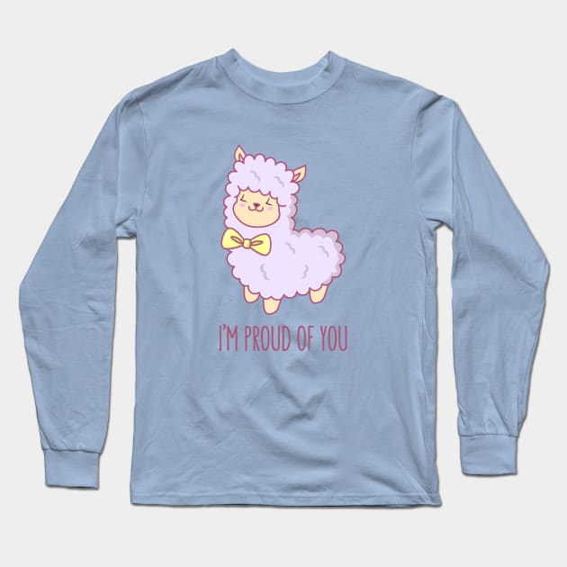 Emotional Support Llama Long Sleeve T-Shirt by AnishaCreations